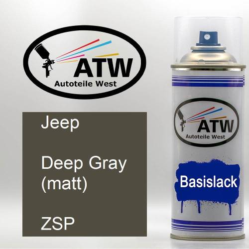 Jeep, Deep Gray (matt), ZSP: 400ml Sprühdose, von ATW Autoteile West.